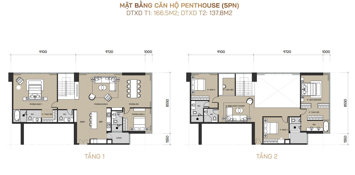 Mặt bằng thiết kế Sunshine River Park Ciputra Hanoi và sự tối ưu hóa không gian sống thượng lưu