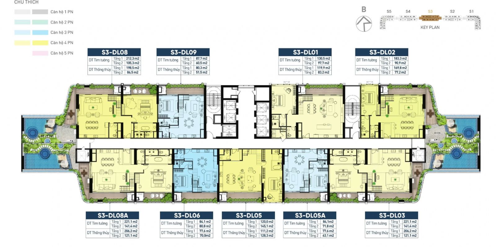 Mặt bằng thiết kế Maison Privée Ciputra Tây Hồ - Chi tiết quy hoạch CĐT