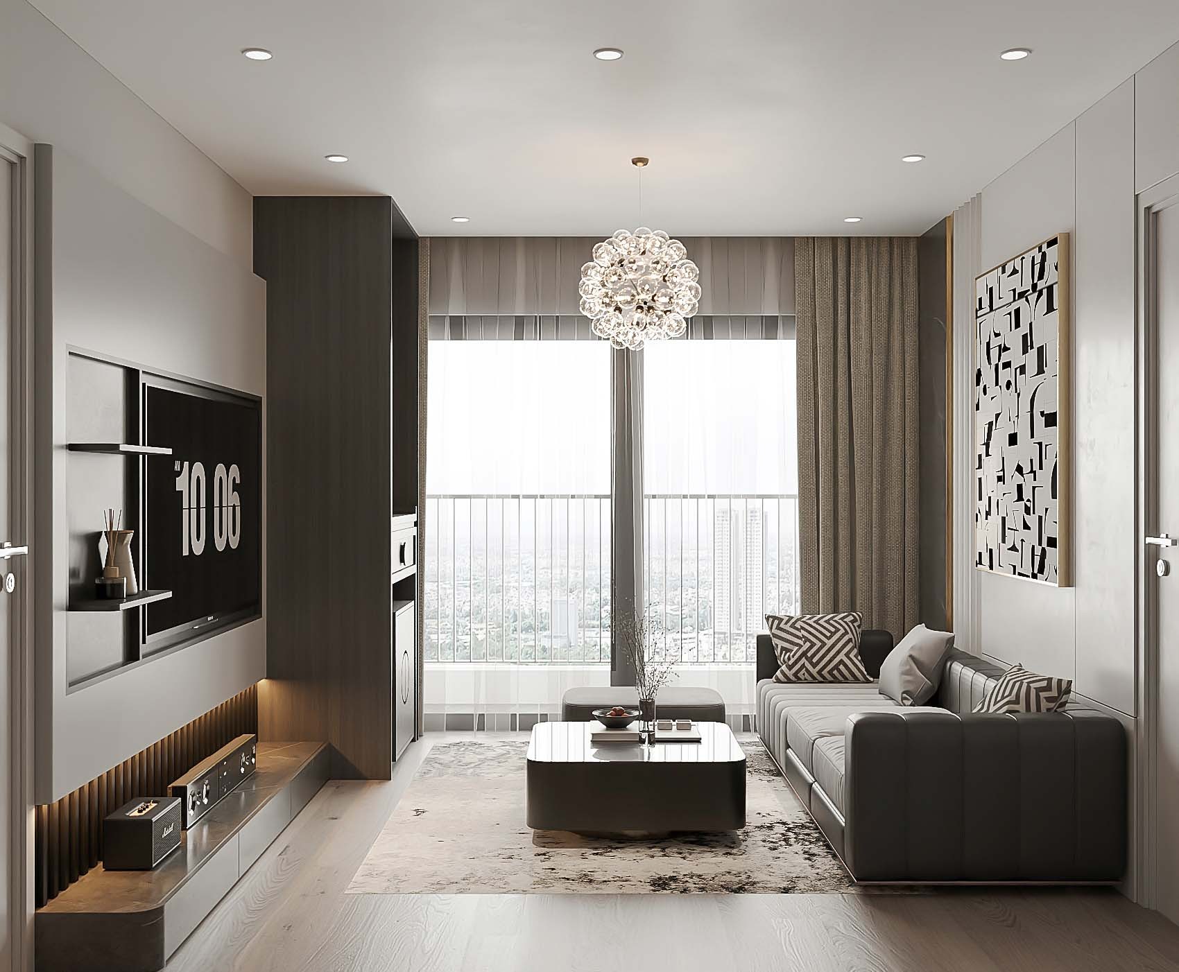 Bán căn hộ 2 phòng ngủ ban công hướng Tây diện tích 98m2 tầng trung Maison Privee Ciputra 1