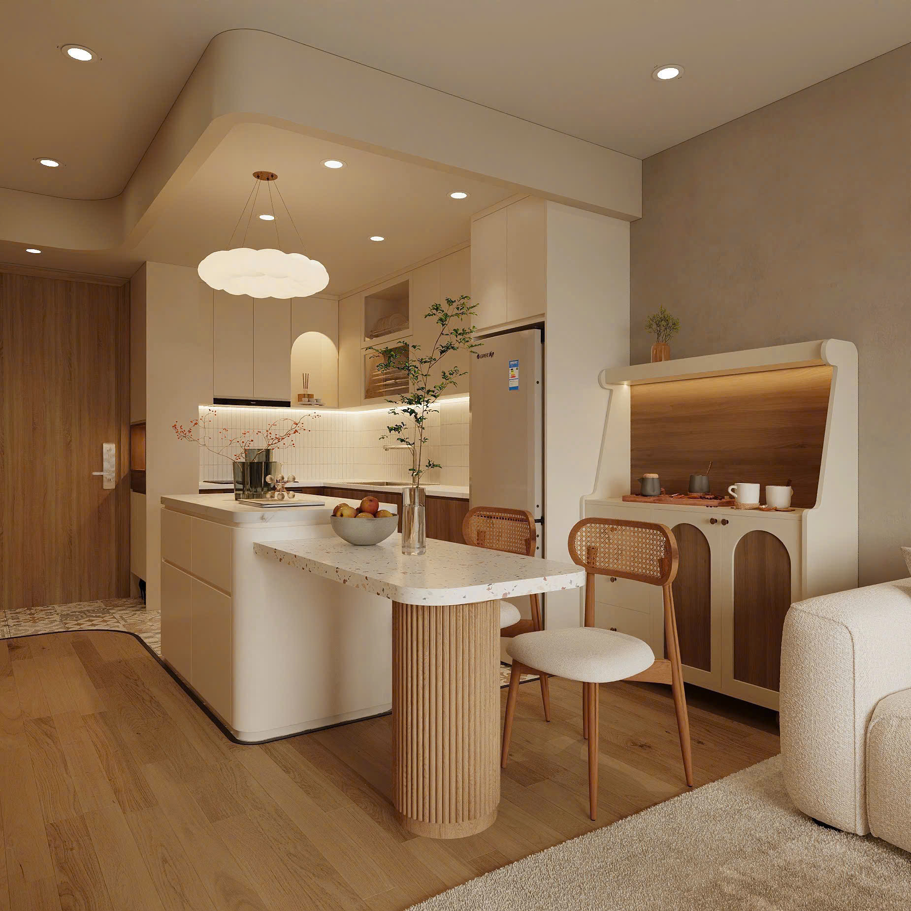 Bán căn hộ 2 phòng ngủ ban công Tây Nam nhìn ra hồ điều hòa Ciputra - Nội thất cơ bản Maison Privee CapitaLand 1