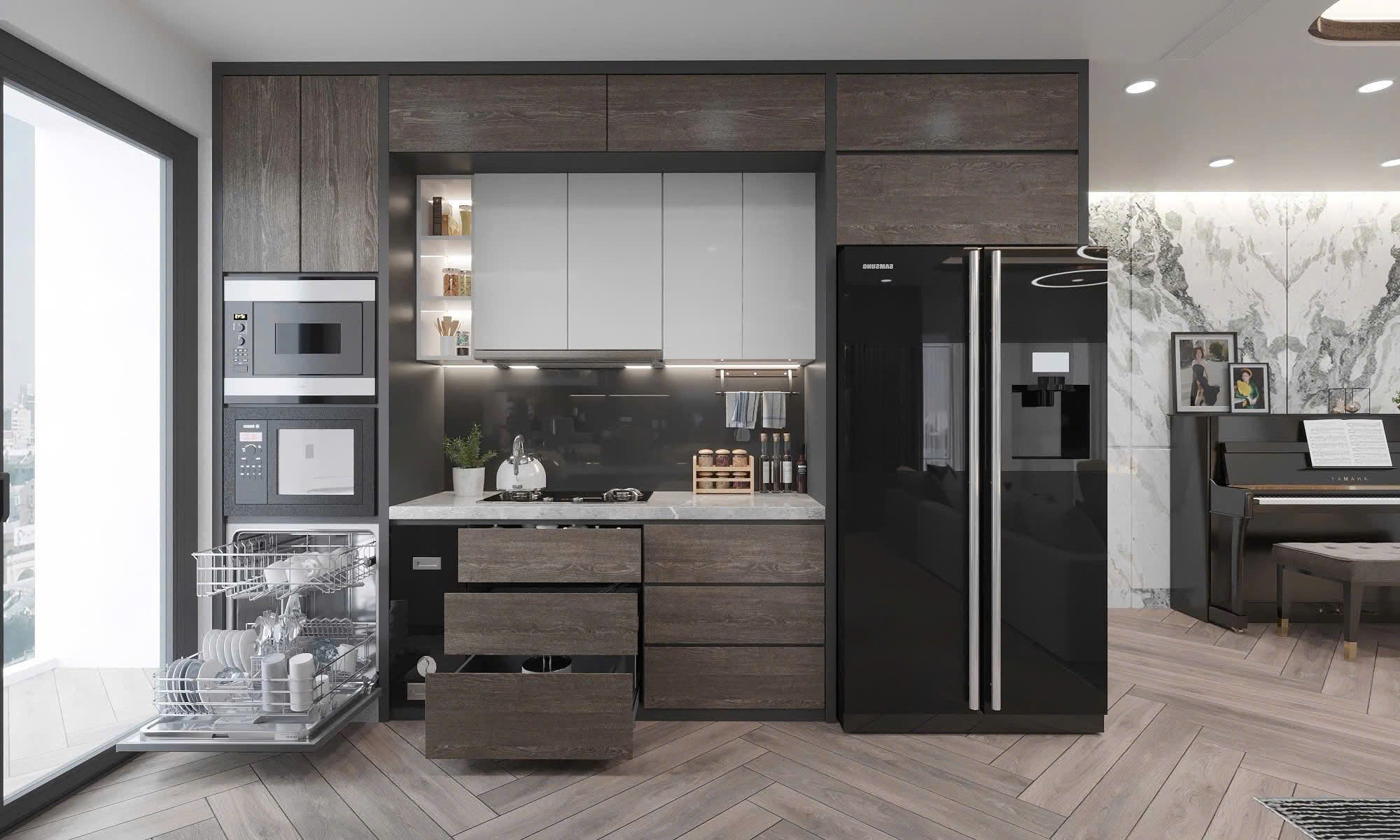 Bán căn hộ chung cư Maison Privee Ciputra - 4 phòng ngủ tầng cao ban công Đông Nam view biệt thự