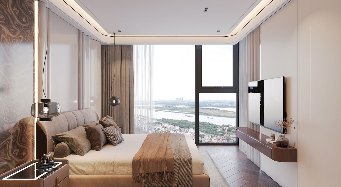 Cần bán căn 1 ngủ tầng cao Tây Tứ Trạch nhìn ra công viên Sunshine Continental Mỹ Đình