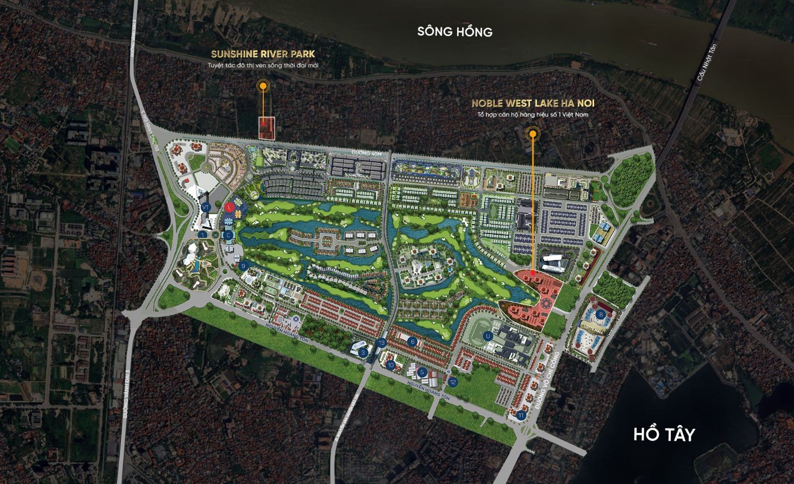 Vị trí Noble West Lake Hanoi và tọa độ vàng kết nối thịnh vượng tại trung tâm Tây Hồ