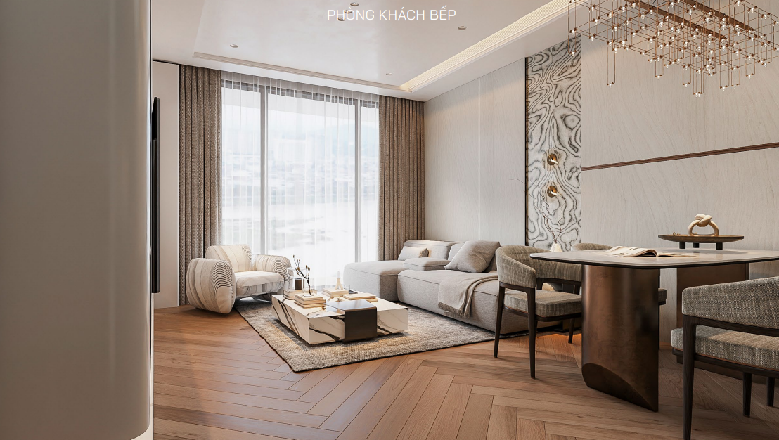 Nhà mẫu Sunshine Continental Trần Bình và trải nghiệm trực quan không gian sống Noble hạng sang